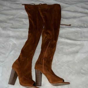 Thigh High Open toe boots